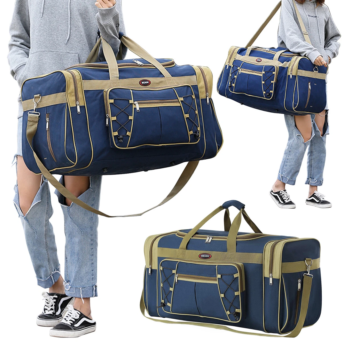 72L Tote Large Travel Duffle Bag Luggage Men Women GYM Sport