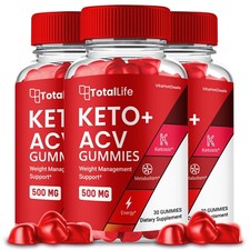TotalLife Keto ACV Gummies, Official Max Strength Supplement 3 Pack 