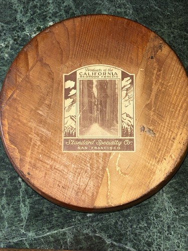 California Redwood Patchwork Vintage Wooden Nutcracking Bowl, Standard Specialty - Picture 8 of 23