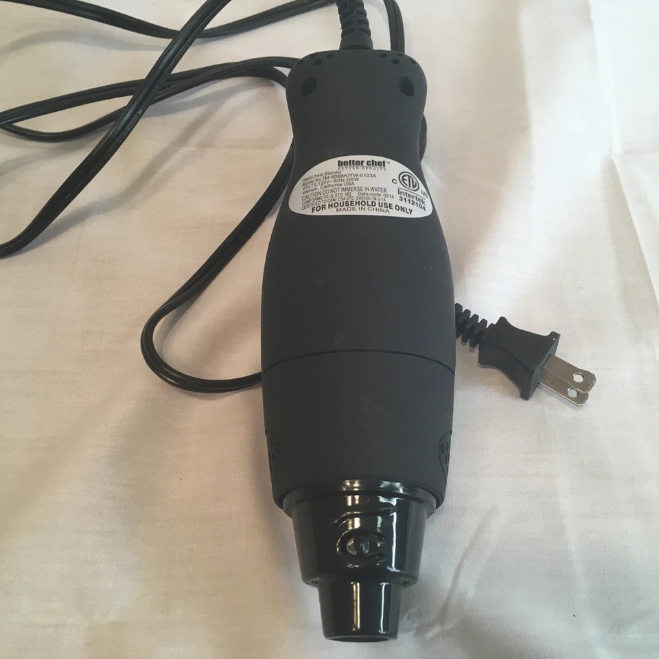 Motor de licuadora de mano Better Chef funciona muy limpio con cable sin accesorios Foto 4 de 4