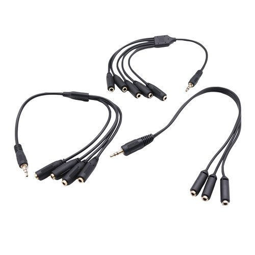 1x 3.5mm TRS 3 Pole Male to 3 /4/5 Way Female Audio Earphone Headset Cable 30cm - Picture 8 of 16