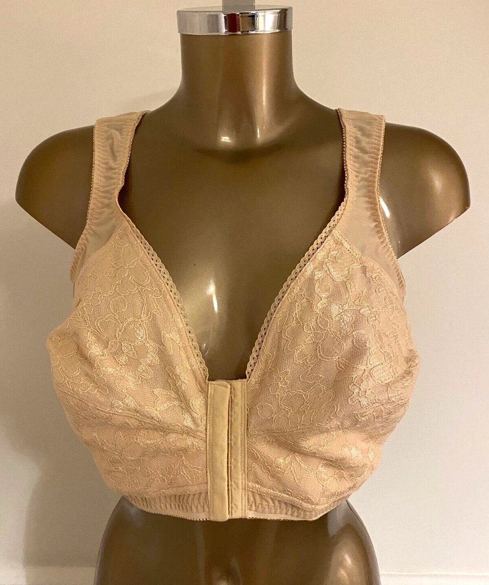 NEW DAMART BEIGE FRONT FASTENING NON UNDERWIRED BRA 40F