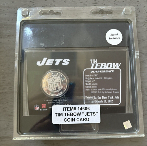 Highland Mint Tim Tebow Silver Plated Medallion Limited Edition of 5000 - Picture 2 of 2