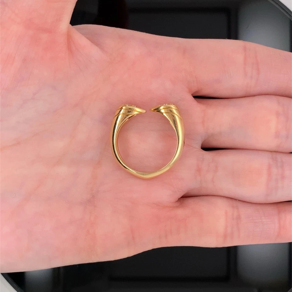 Kat Florence 18k Yellow Gold 0.20Ctw D Flawless Diamond Open Ring $13000 - Image 4 of 4