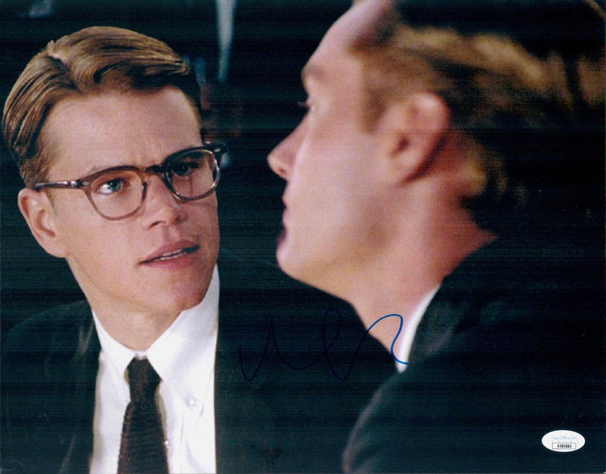 MATT DAMON Hand Signed THE TALENTED MR RIPLEY 11x14 Photo