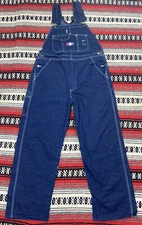 USA Works Bib Overalls Mens Size  34x30 Jeans Blue Denim Pants