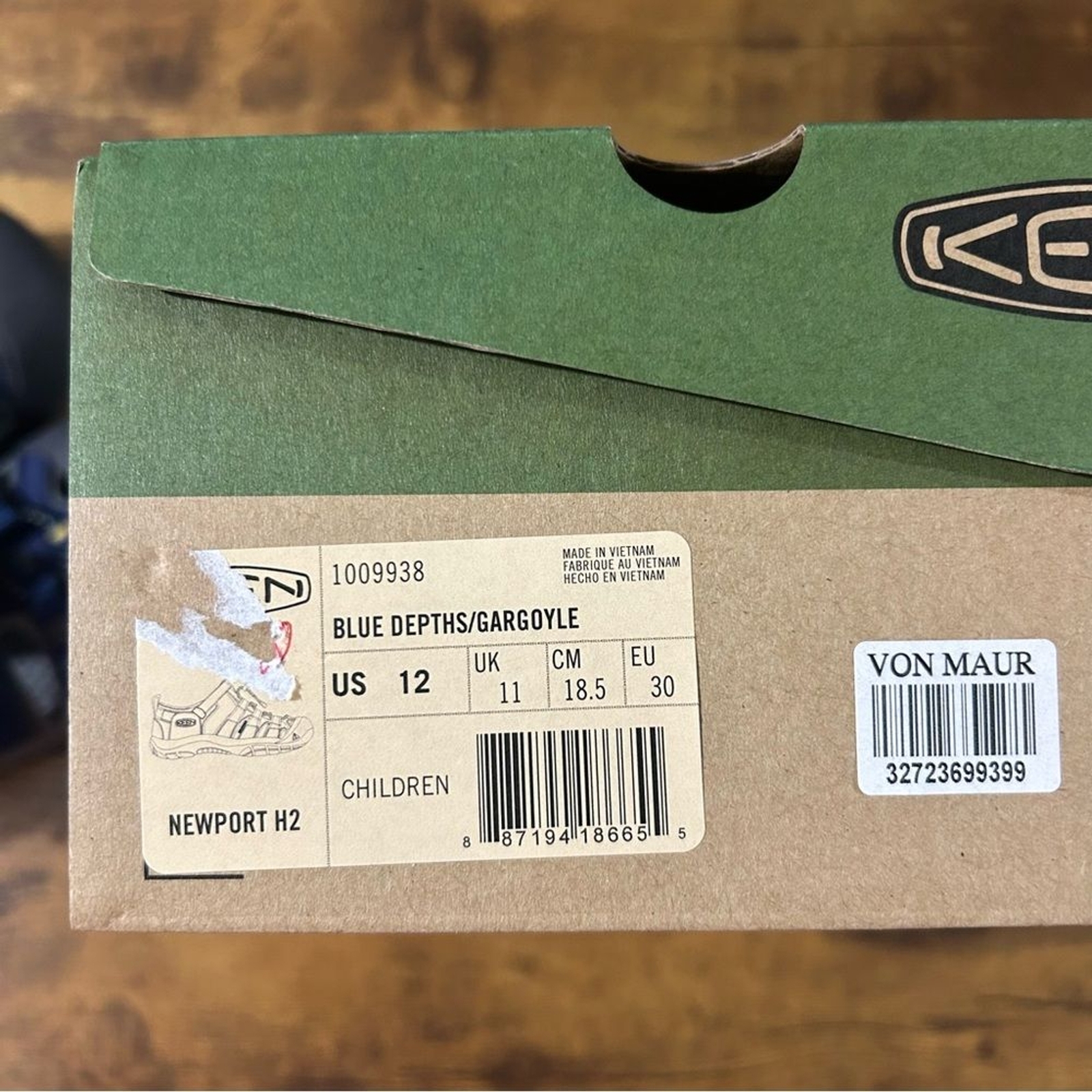 Sandali Keen Kids Newport H2 in profondità blu nuovi taglia 12