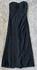 David s Bridal Bridesmaid Dress Black Lace Sleeveless Size 4