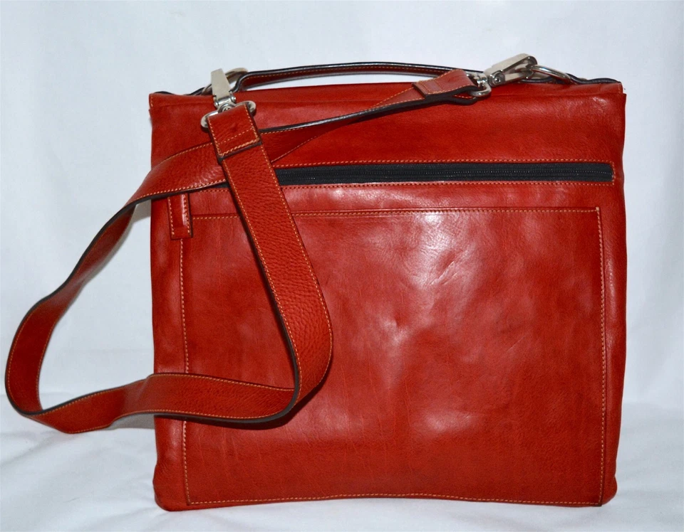 Bolso de Hombro Mensajero Kara Van Gasolina Bandolera Cuero Hecho en Italia Foto 4 de 4