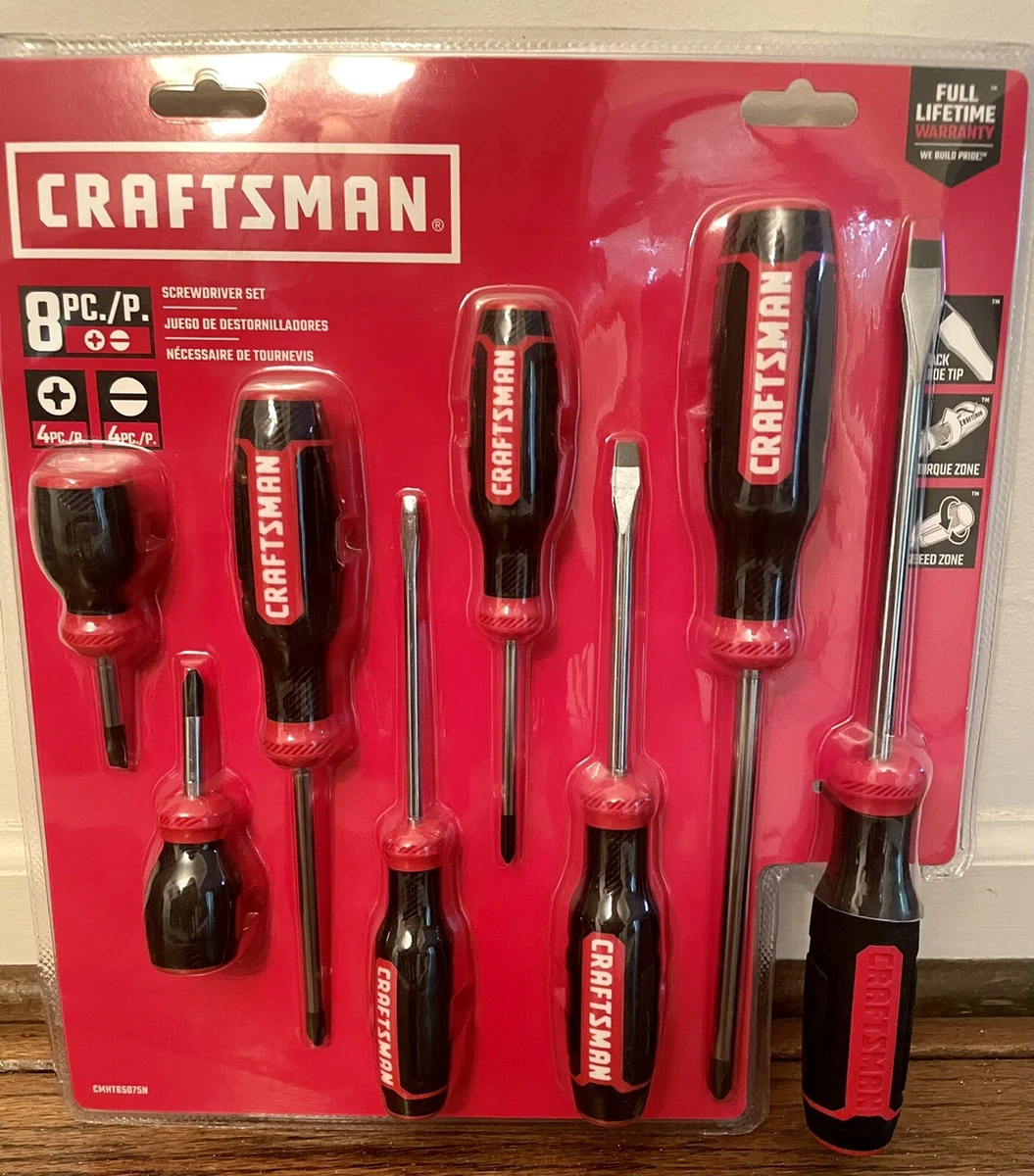 Brand New 8 piece Craftsman Black Oxide Tip Screwdriver Set