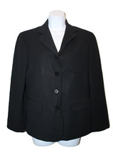 Ann Taylor Blazer Suit Jacket Coat Black Women's Size 6 Button Front