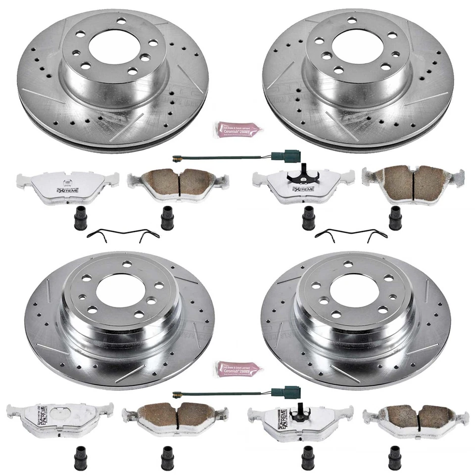 Kits de discos y pastillas de freno Powerstop K392-26 juego de 4 ruedas delanteras y traseras para 525 530 Foto 3 de 4