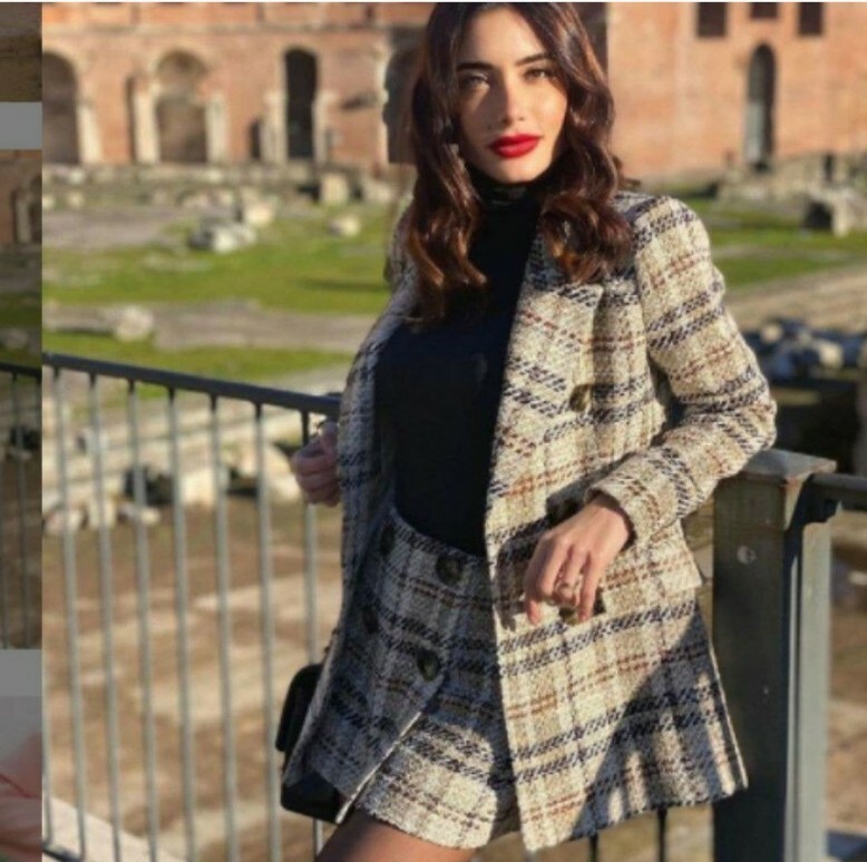 安心★関税込み★ZARA★TEXTURED CHECK JACKET ZARA Double Breasted Textured Check Blazer Size M Blogger's