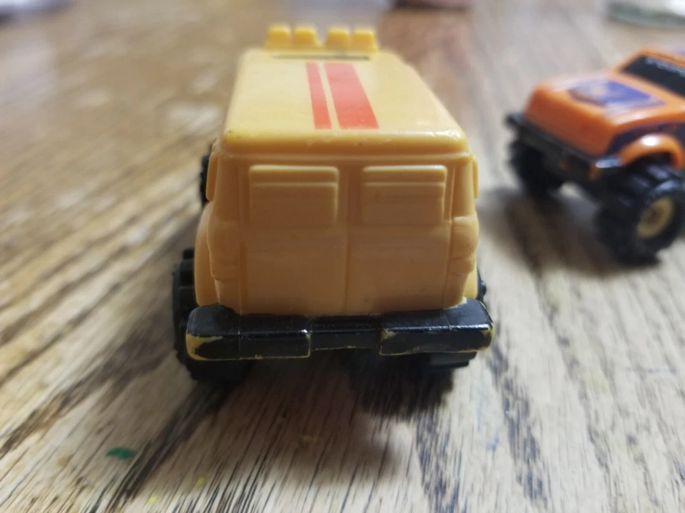 Schaper Stomper 1980s McDonalds Happy Meal Toys (2) Yellow Chevy Van 4x4 & Eagle - Image 4 of 4