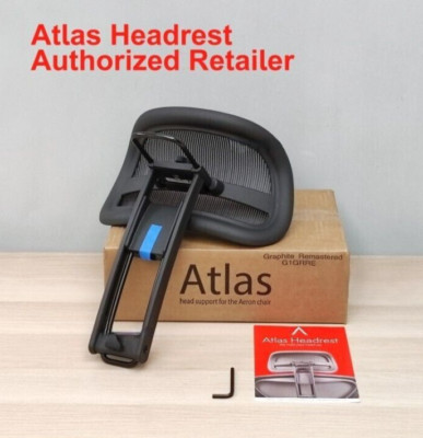 Herman Miller Aeron Atlas Mesh Kopfstütze für Remastered Stuhl - Graphit - NEU