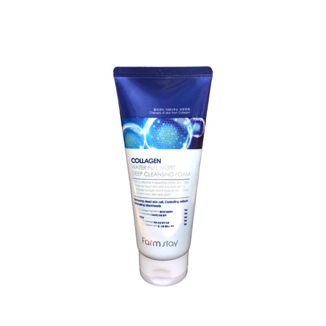 collagen water full moist deep cleansing foam