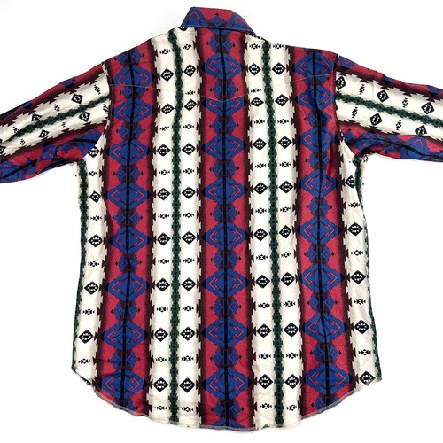 Wrangler Western Shirt Mens XL Aztec Southwestern Print Long Sleeve Pearl Snap - Picture 8 of 11