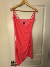 Windsor Brand Hot Pink Ruched Spaghetti Strap Dress -Size Medium-New With Tag!