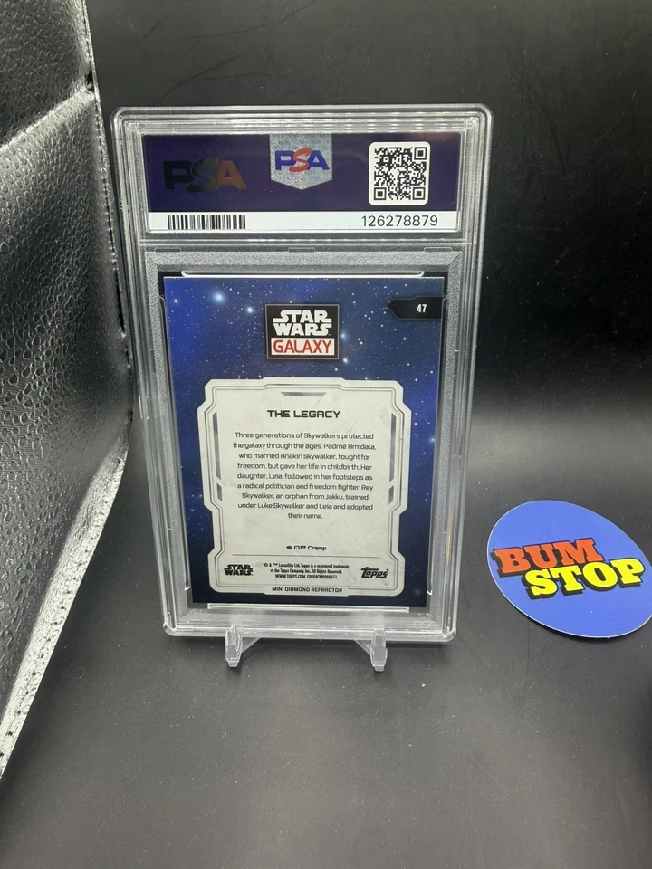 2024 Star Wars Galaxy Chrome Refractor The Legacy #47 PSA 10 GEM MINT Padme Leia - Image 2 of 2