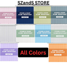 Long Shower Curtain 72 x 84 or 72 X 72 Plastic Shower Liner PEVA - Waterproof