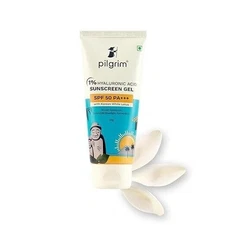 Pilgrim 1% Hyaluronic Acid Sunscreen Gel | Korean White Lotus | 50 gm Non-greasy