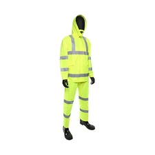 ANSI Type R Class 3 Three-Piece Rainsuit, Reflective, 4033