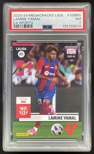 2023 Panini Megacracks LaLiga EA Sports #108 bis Lamine Yamal RC PSA 7