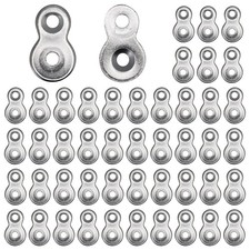 48 Pcs Figure 8 Fastener 33.5mm x 2mm x 5.5mm x 15.5mm x 20mm, Silver
