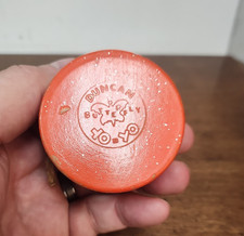 VINTAGE ORANGLE SPARKLE DUNCAN BUTTERFLY YOYO - WOOD