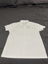 FREE SHIP Nike Dri-FIT Men's XL White Golf Polo Shirt Short Sleeve