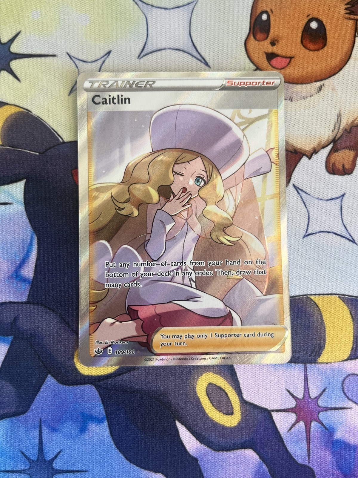 Caitlin 189/198 Rare Ultra Chilling Reign Pokemon Near Mint Pokemon Card