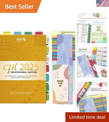 Complete CPT 2025 Index Tabs Set | Color-Coded & Waterproof for Long-Lasting Use