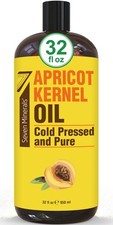 Seven Minerals Apricot Kernel Oil 32oz – Cold-Pressed, Non-GMO, Hexane-Free