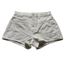 CITIZENS OF HUMANITY Marlow Shorts White Denim High Rise Women's Size 27 FLAW