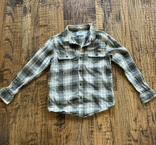 Pristine Old Navy Long Sleeve Plaid Button Down Flannel Shirt Youth XL 14/16
