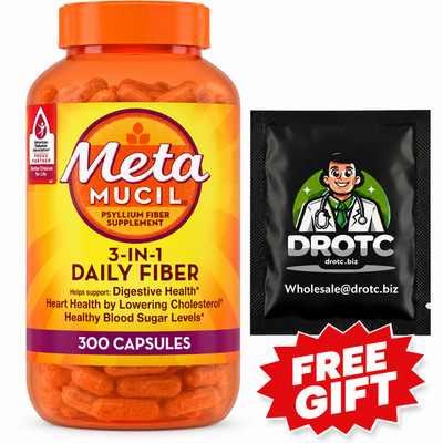 Metamucil 3in1 Psyllium Husk Fiber Capsules, 300 Capsules + Free Wipe EXP 06/27