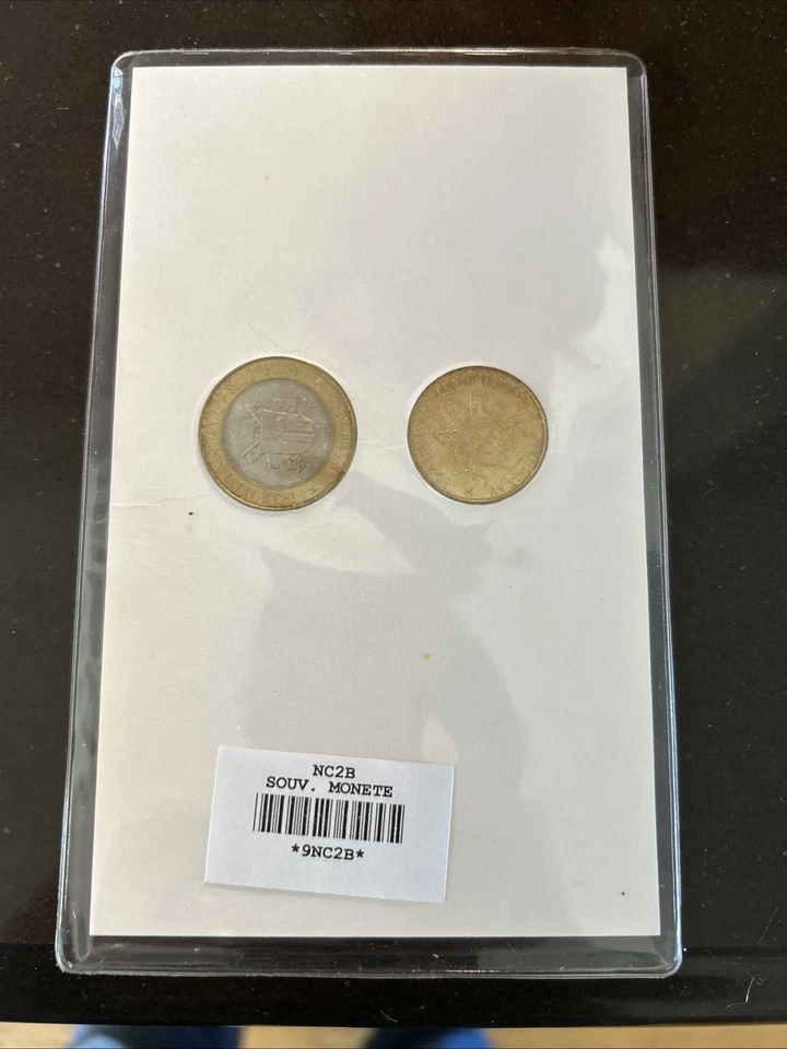 Recuerdo Vaticano Citta' Del Vaticano Juego de dos (2) monedas como nuevas - Juan Pablo II Foto 2 de 2