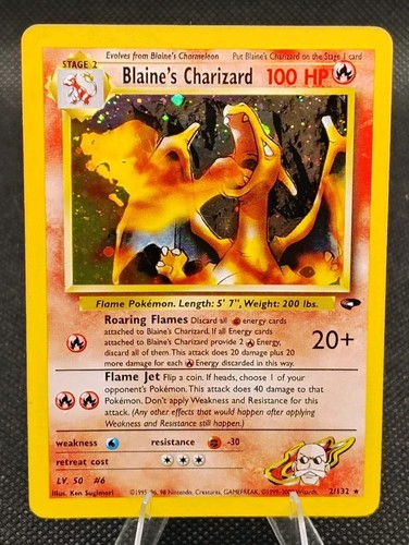Blaine's Charizard 2/132 Gym Challenge Holo
