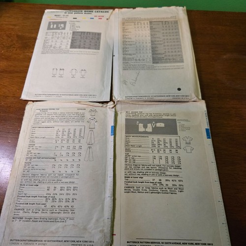 Butterick sewing patterns mixed lot vintage 70s, dress, skirts unverified - Picture 3 of 7