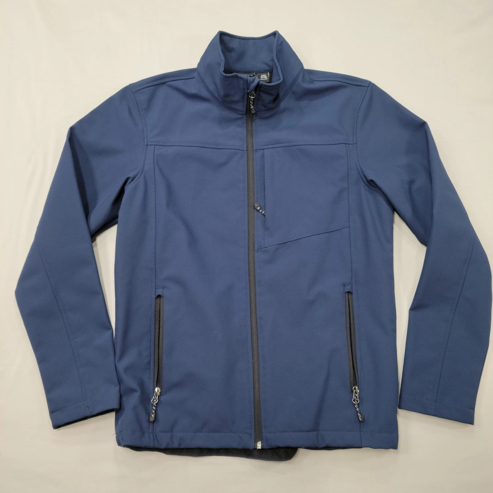 SwissTech Mens Softshell Jacket Full Zip Stretch Comfort Wind Resistant Small