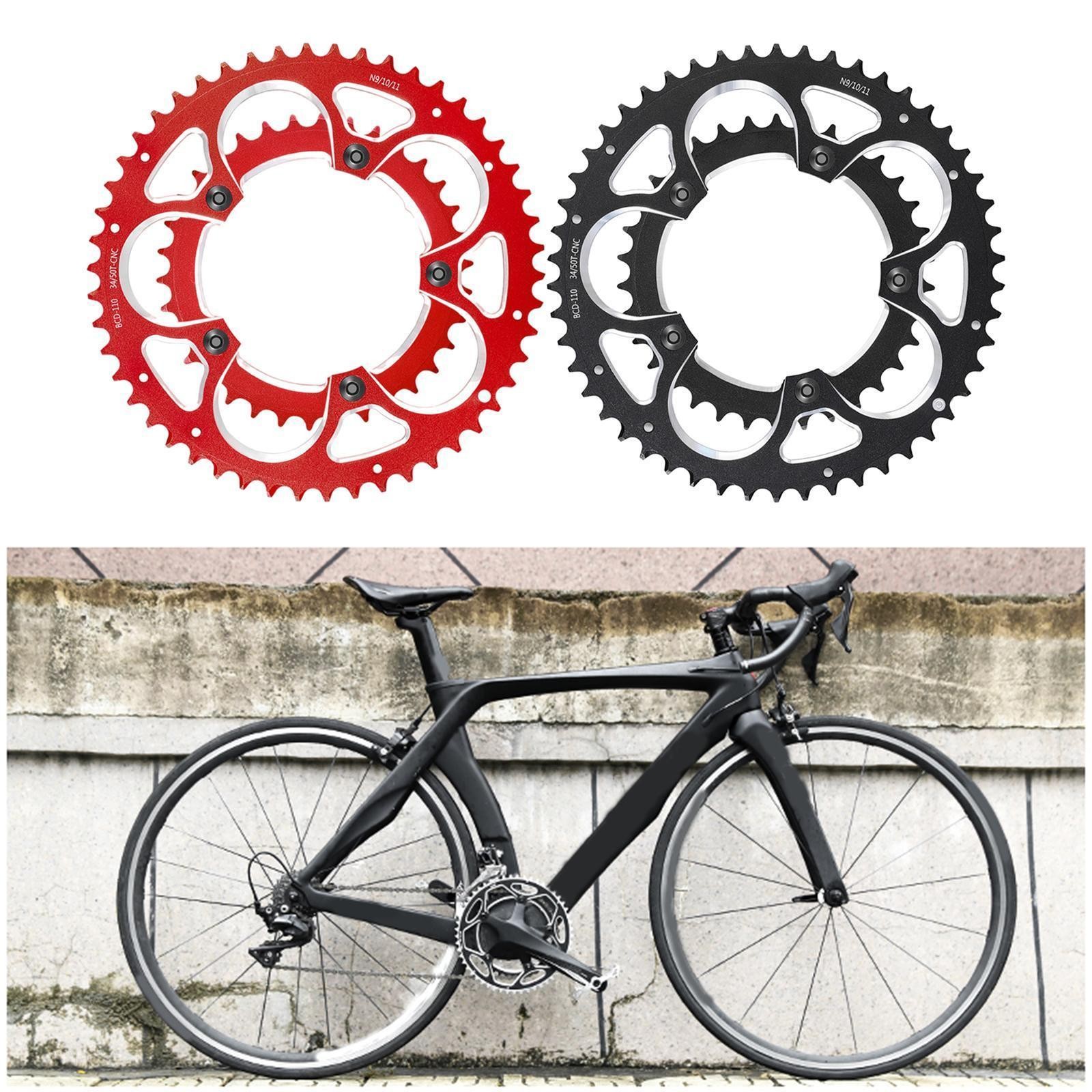 da corsa per bici da corsa 130BCD in lega di alluminio 39T 53T per catene da 8