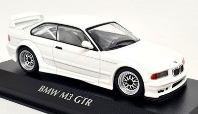 Maxichamps 1/43 BMW M3 E36 GTR 1993 White Diecast Scale Model Car