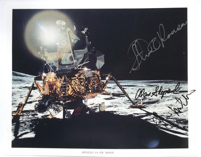 Apollo 14 Crew Signed NASA 'ON The Moon' Shepard, Roosa & Mitchell Authenticated