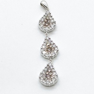 Joyería Colgante Cabeza Diamante Natural Oro Blanco 1.5ct 2341370