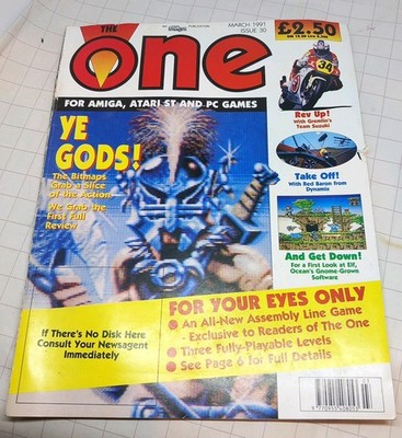 1991 The One Issue 30 Vintage Computer Magazine ATARI ST AMIGA PC