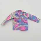 Vintage Totally Hair Ken Doll Shirt 1990s Mattel Clothing Pink Purple Mod