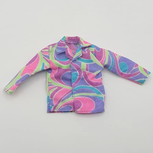 Vintage Totally Hair Ken Doll Shirt 1990s Mattel Clothing Pink Purple Mod