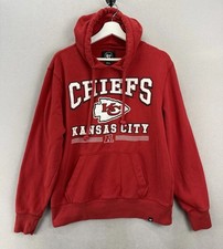   47 Brand Kansas City Chiefs Hoodie Medium Red NFL Pullover Sweatshirt Mens
