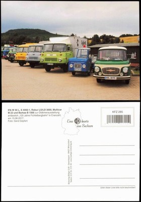 Ansichtskarte  KFZ LKW Lastkraftwagen IFA W 50 Robur Barkas Cranzahl 2017