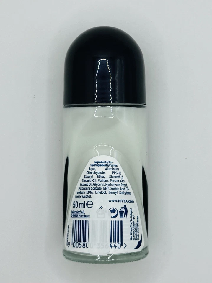 NIVEA Nueva Serie Mujer Desodorante Roll-On 1.7 fl oz Perla y Belleza Negro - Paquete de 3 Foto 3 de 4
